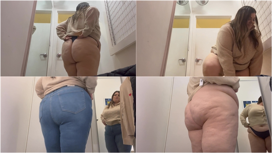 Chloe BBW - Trying on jeans in store