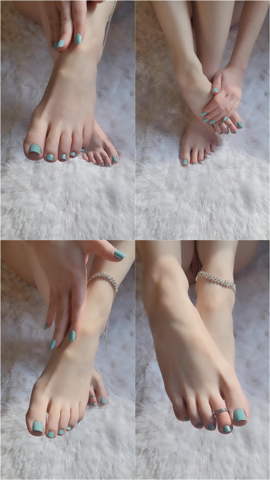 TheTinyFeetTreat - Blue Manicure and Pedicure Show Off