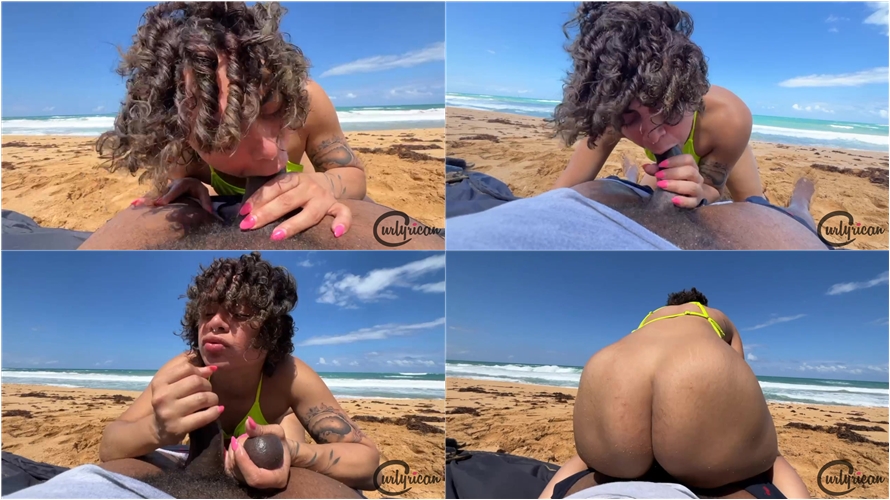Curlyrican - Big Booty POV Sex on the Beach